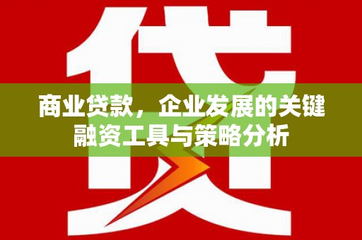 靖远商业贷款，企业发展的关键融资工具与策略分析