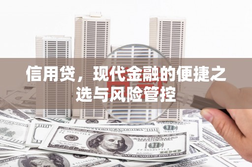 靖远信用贷，现代金融的便捷之选与风险管控