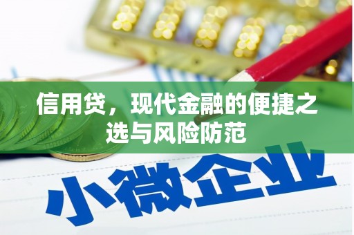 靖远信用贷，现代金融的便捷之选与风险防范