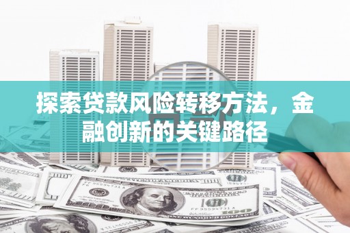 靖远探索贷款风险转移方法，金融创新的关键路径