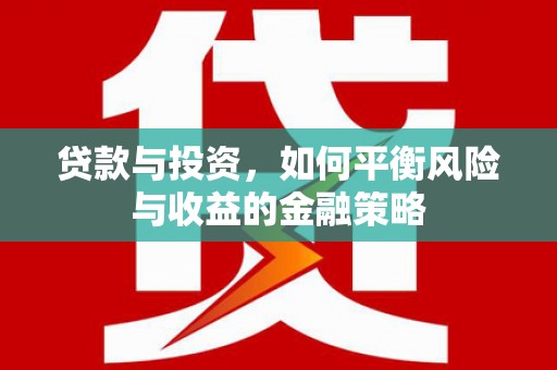 靖远贷款与投资，如何平衡风险与收益的金融策略